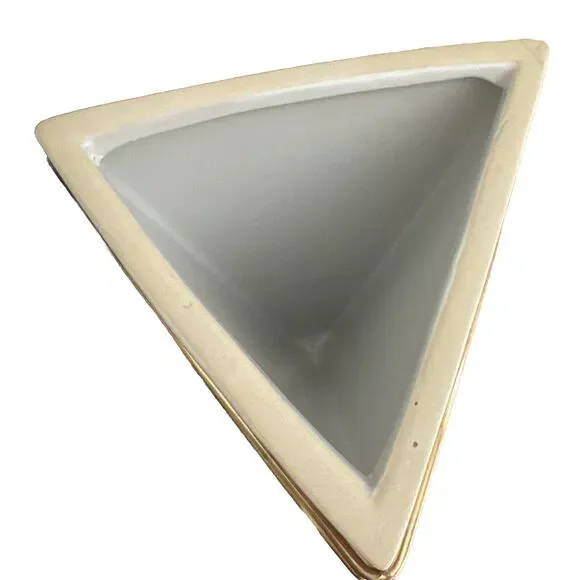 Home Decor Planters White Ceramic Planter UMBRA TRIGG White Gold Modern - Picture 3 of 5